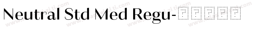 Neutral Std Med Regu字体转换